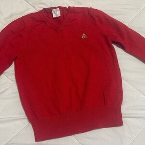 GAP Kids Red V-Neck Sweater
